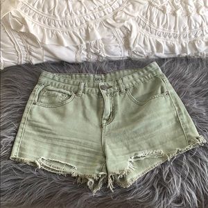 Green BDG Denim shorts